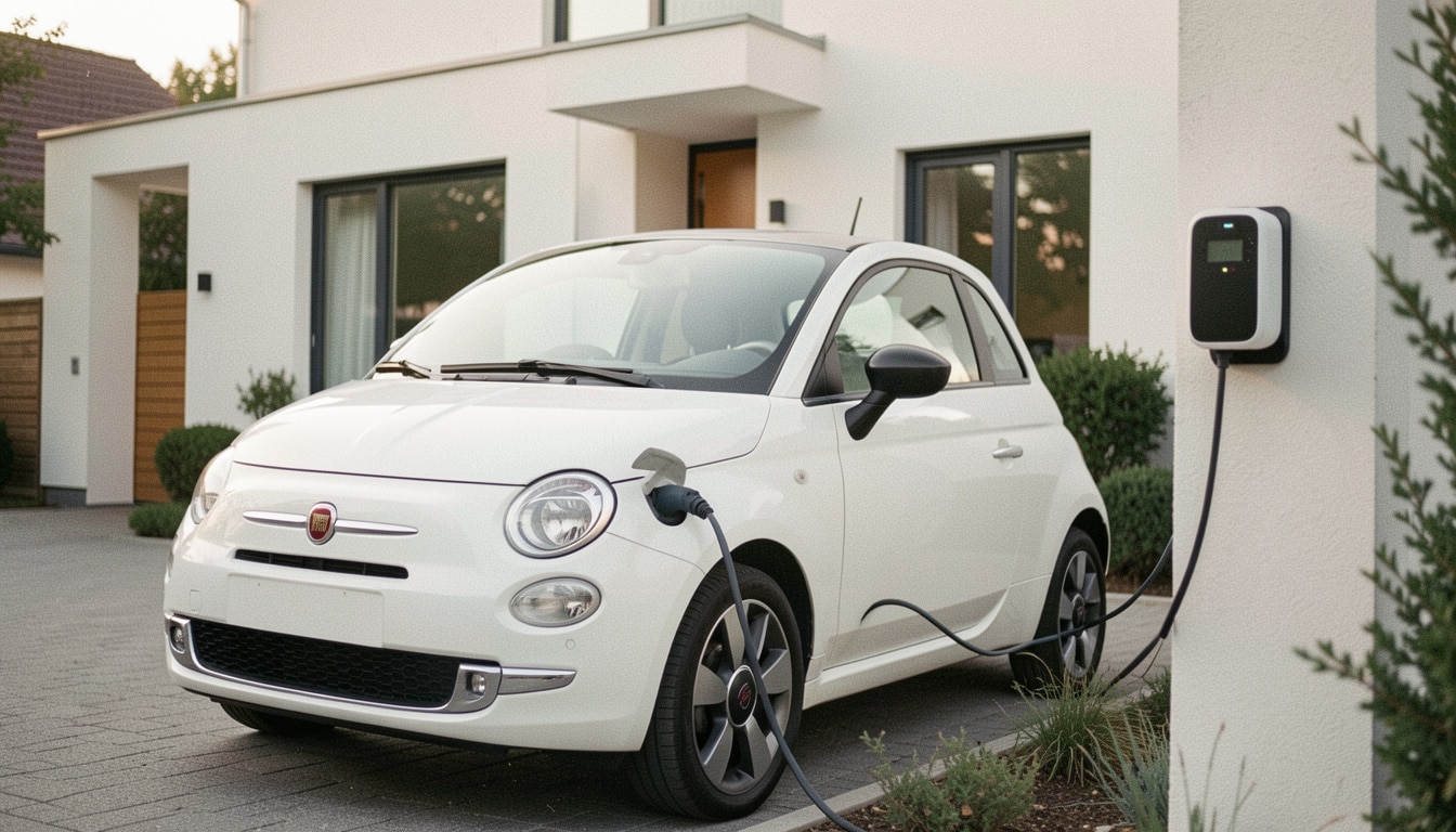 Recharge de la Fiat 500 électrique à la maison